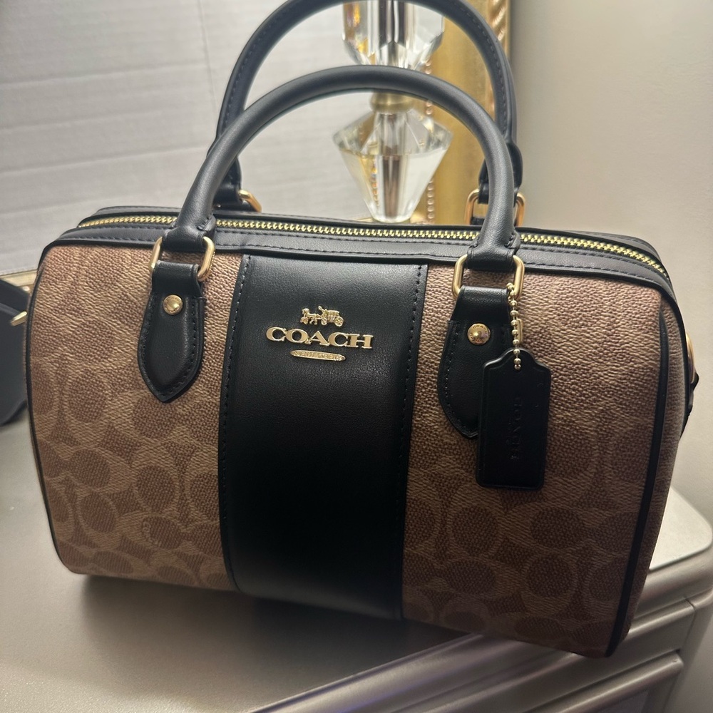 Coach Rowan - Tan and Black